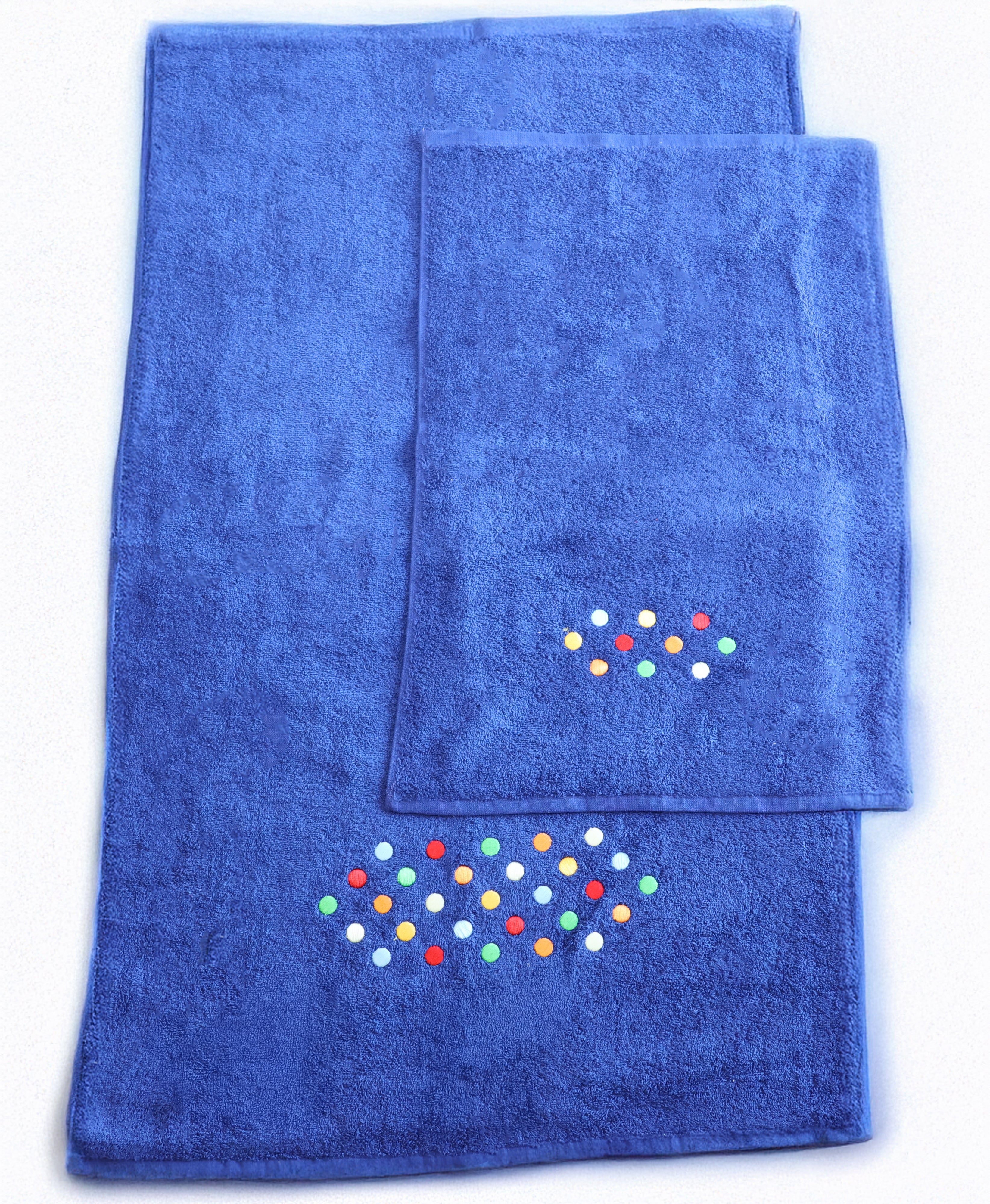 Towel set medium+small pois