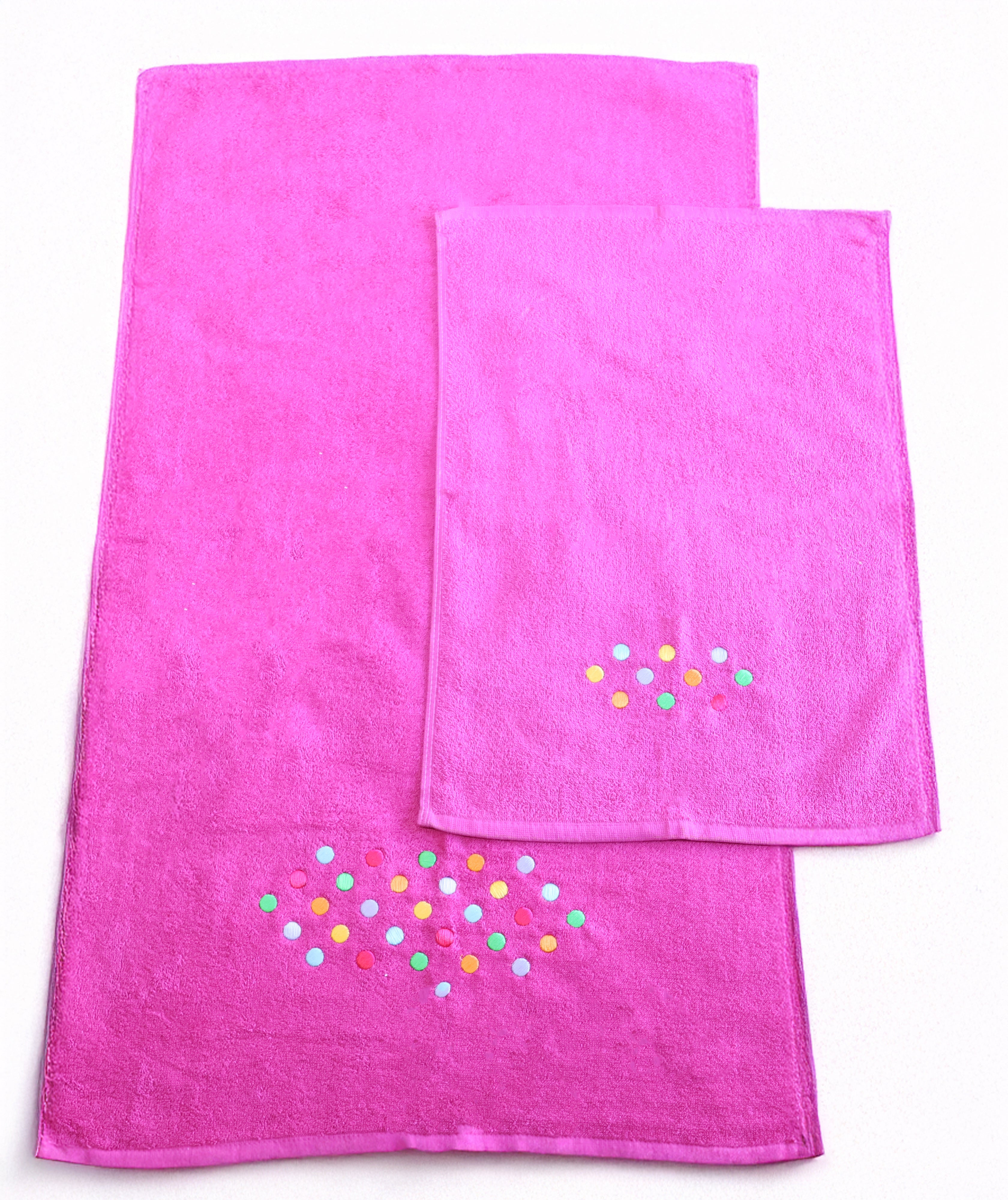 Towel set medium+small pois